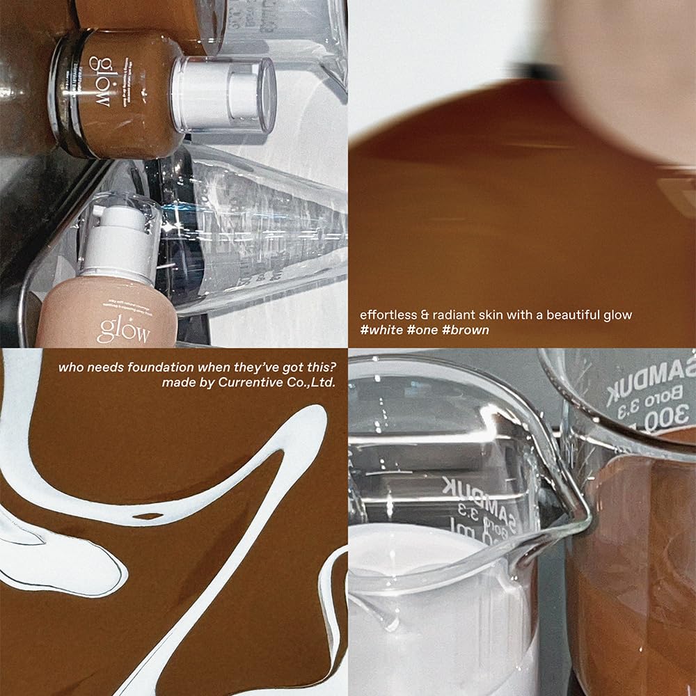 glow breathable blemish balm #brown : lightweight & hydrating, skincare-like, medium-coverage bb cream infused with green tea water, 1 fl oz